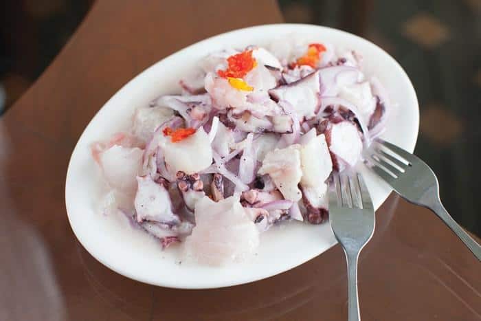 Wong's octopus ceviche - Best Ceviche in Lima