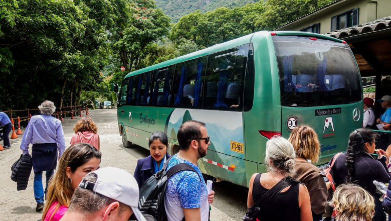 Bus from Aguas Calientes to Machu Picchu