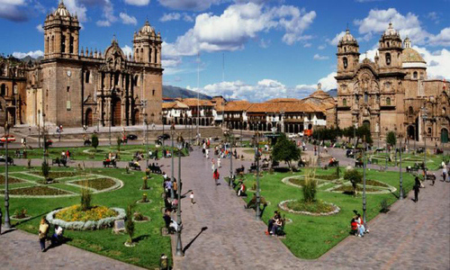 Cusco para La Paz de onibus - plaza de armas